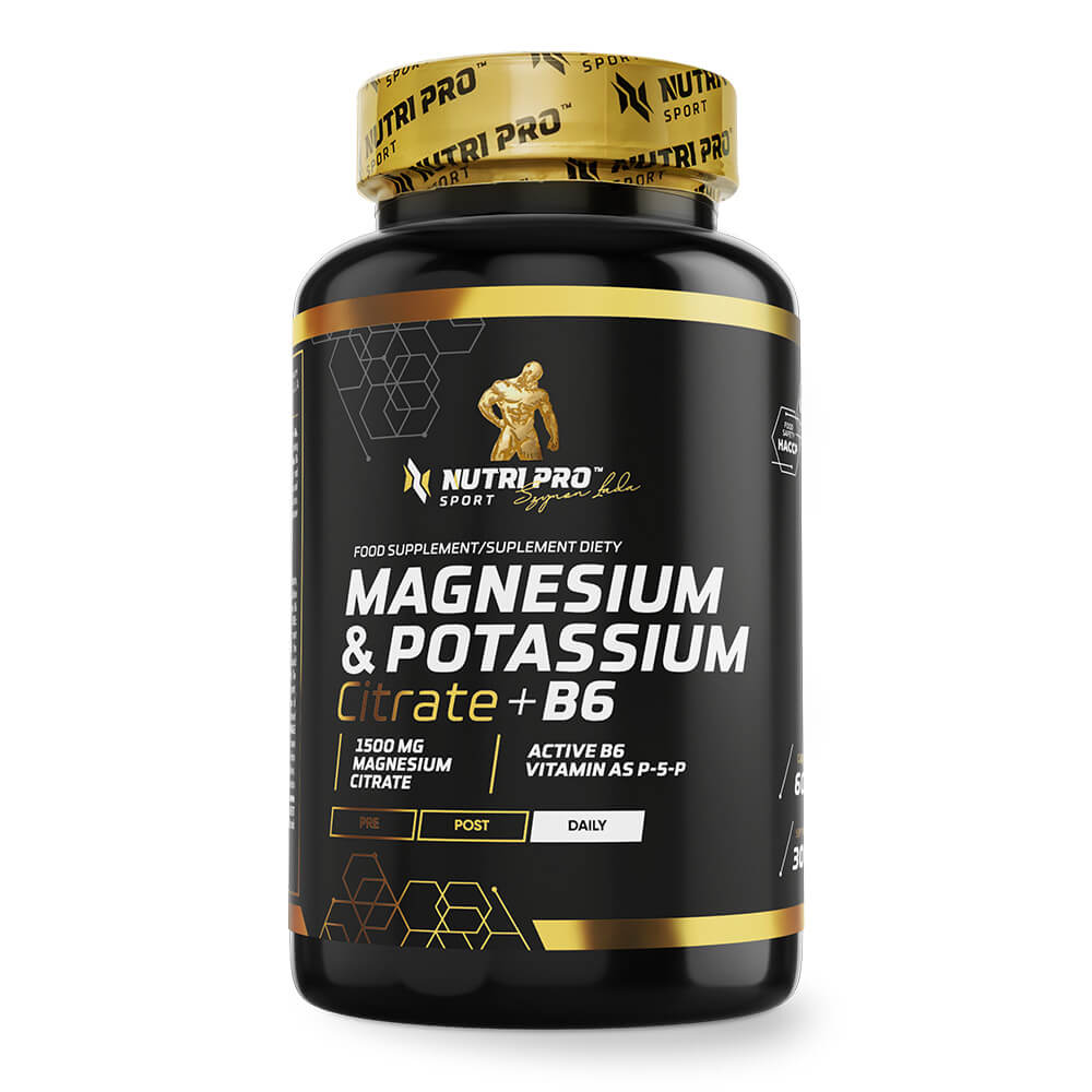 Nutri Pro Sport Magnesium & Potassium Citrate + B6 – 60 kaps.